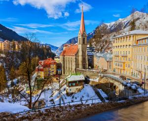 Beautiful view of the village of Gastein
