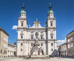 Front view Salzburg Cathedral summer